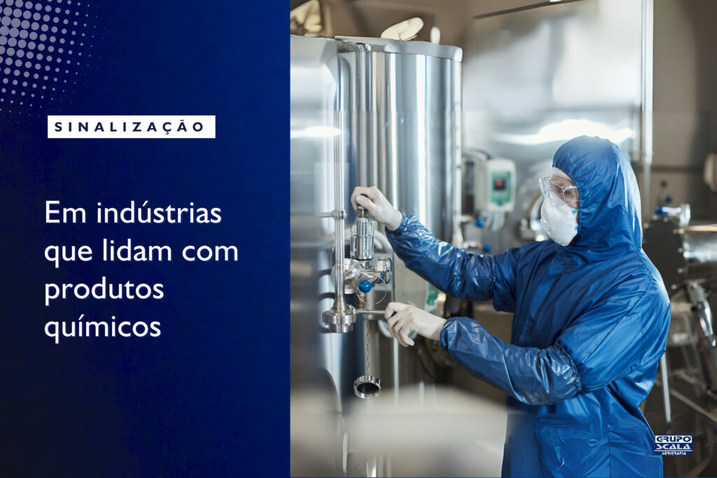 sinalização industrial - placa de metal, pvc, acrilico, grupo scala serigrafia. Segurança cipa quimico